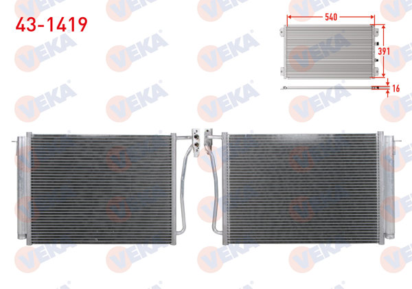 VEKA 43-1419 | Klima Radyatörü BMW X5 (E53) 3.0İ 2000-2007