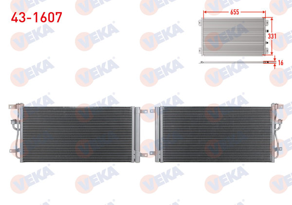 VEKA 43-1607 | Klima Radyatörü Chevrolet Captiva (C140) 2.0 D 2012-2014