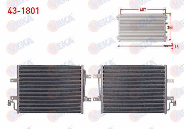 VEKA 43-1801 | Klima Radyatörü Fiat Albea 1.3 Mjt 2003-2007