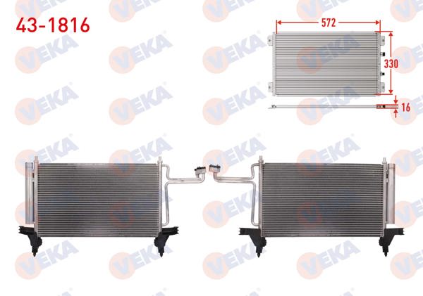 VEKA 43-1816 | Klima Radyatörü Fiat Stilo (192) 1.2 16V 2001-2010