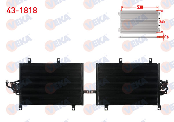 VEKA 43-1818 | Klima Radyatörü Fiat Tempra 1.4İ 1992-1999
