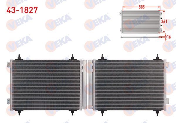 VEKA 43-1827 | Klima Radyatörü Fiat Scudo (270) 1.6 Mjt 2007 -