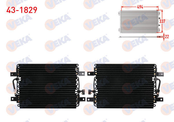 VEKA 43-1829 | Klima Radyatörü Fiat Albea 1.4 2003-2007