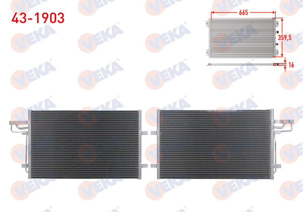 VEKA 43-1903 | Klima Radyatörü Ford Focus II (Da) 1.4İ 2004-2011