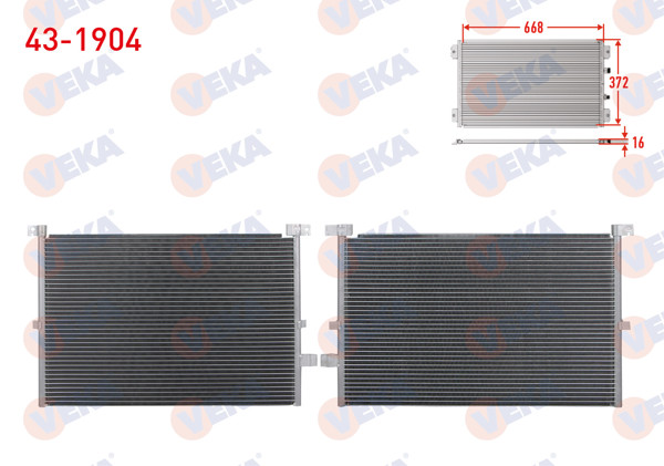 VEKA 43-1904 | Klima Radyatörü Ford Mondeo III 1.8 16V 2000-2007