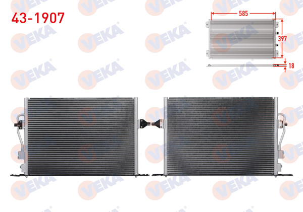 VEKA 43-1907 | Klima Radyatörü Ford Mondeo II 1.6İ 16V 1996-2000