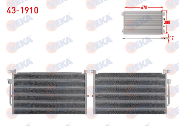 VEKA 43-1910 | Klima Radyatörü Ford Mondeo III 2.0 TDCI A-T / M-T 2000-2007