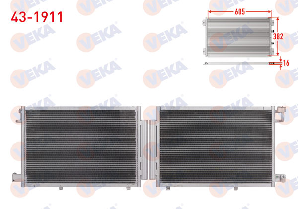 VEKA 43-1911 | Klima Radyatörü Ford Fiesta VI 1.4 TDCI 2008-2012