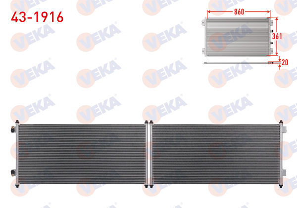 VEKA 43-1916 | Klima Radyatörü Ford Transit (V184) 2.0 Dı 2000-2006