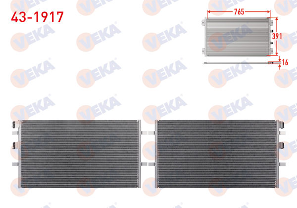 VEKA 43-1917 | Klima Radyatörü Ford Transit (V347) 2.2 TDCI M-T 2006-2014