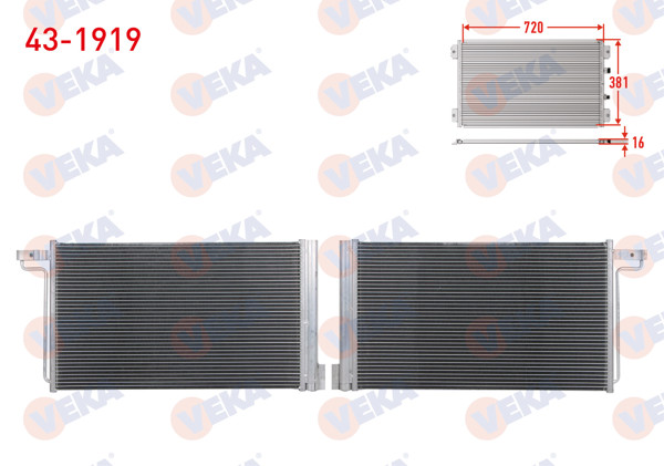 VEKA 43-1919 | Klima Radyatörü Ford Focus III 1.6 Tı-Vct 2011-2015
