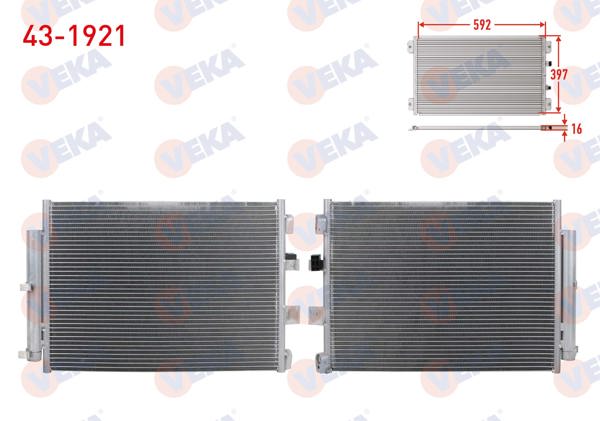 VEKA 43-1921 | Klima Radyatörü Ford Tourneo Connect 1.5 TDCI-1.6 TDCI 2013 -