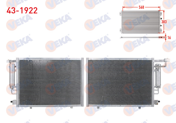 VEKA 43-1922 | Klima Radyatörü Ford Fiesta VI 1.4 TDCI 2008-2012
