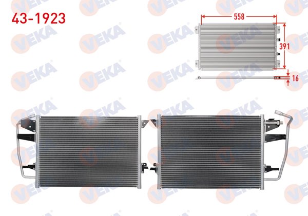 VEKA 43-1923 | Klima Radyatörü Ford Escort VII 1.6İ 16V 1995-1999