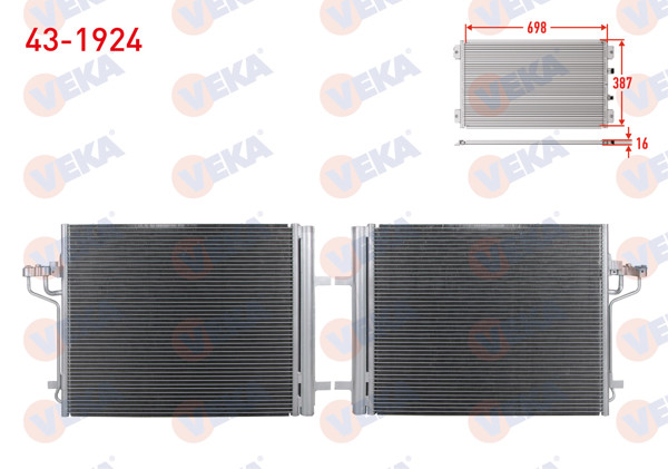 VEKA 43-1924 | Klima Radyatörü Ford Focus III 1.6 Tı-Vct 2014 -