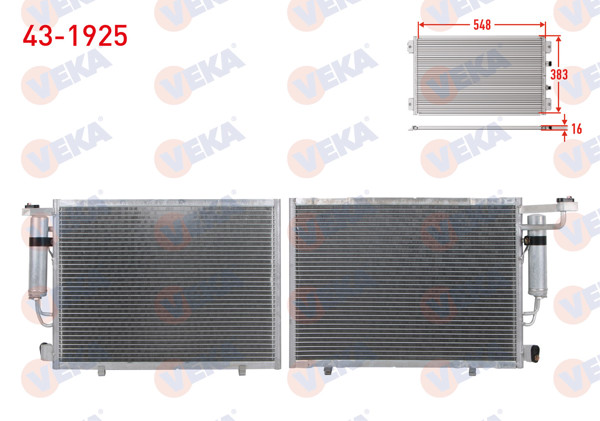 VEKA 43-1925 | Klima Radyatörü Ford Transit Courıer 1.5 TDCI 2014 -