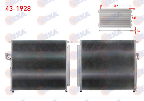 VEKA 43-1928 | Klima Radyatörü Ford Ranger 2.2 TDCI 2011 -