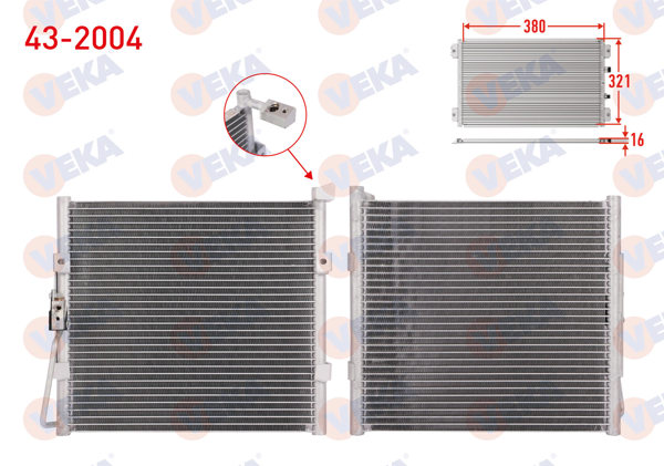 VEKA 43-2004 | Klima Radyatörü Honda Civic 1.5I 16V 1991-1995