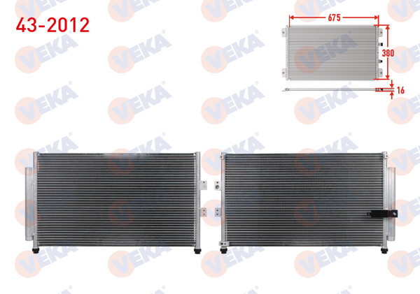 VEKA 43-2012 | Klima Radyatörü Honda Civic VIII 1.6 Sedan 4 Kapı 2007-2009