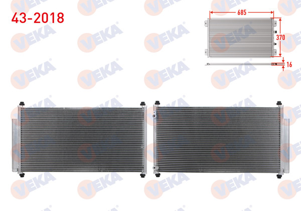 VEKA 43-2018 | Klima Radyatörü Honda Civic Ix 1.6İ 2012-2016