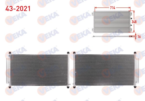 VEKA 43-2021 | Klima Radyatörü Honda City (Gd) 1.3İ 2003-2008