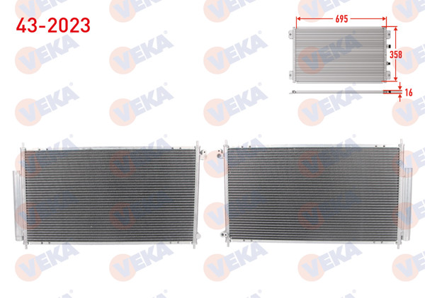 VEKA 43-2023 | Klima Radyatörü Honda Accord VII (Cl) 2.0 16V 2003-2008