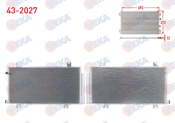 VEKA 43-2027 | Klima Radyatörü Honda Civic X (Fc) 1.6 İ-Dtec 2016 -