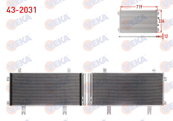 VEKA 43-2031 | Klima Radyatörü Honda Accord X Sedan (Cv) 1.5 Vtec A-T 2019 -