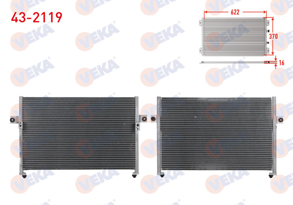 VEKA 43-2119 | Klima Radyatörü Hyundai Starex 2.5 CRDI 1997-2007