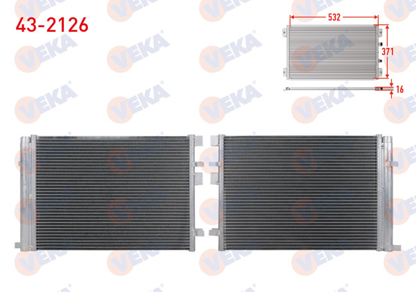 VEKA 43-2126 | Klima Radyatörü Hyundai i20 (Pb, Pbt) 1.2 2008-2015
