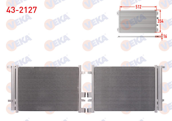 VEKA 43-2127 | Klima Radyatörü Hyundai i20 (Pb, Pbt) 1.4 CRDI 2008-2015