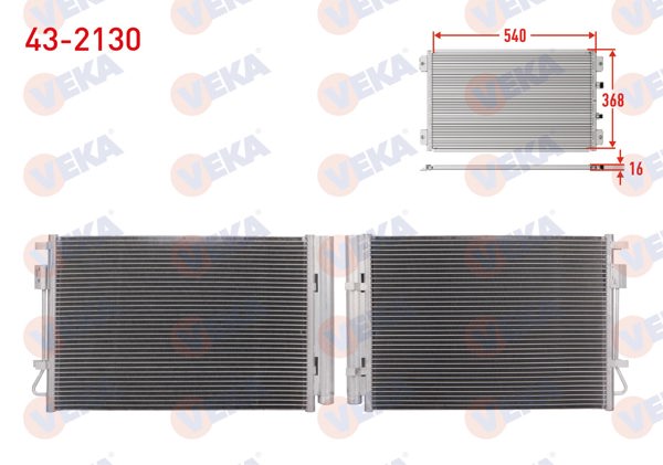 VEKA 43-2130 | Klima Radyatörü Hyundai i20 (Pb, Pbt) (Turkıye Uretımı) 1.2İ 2012-2015