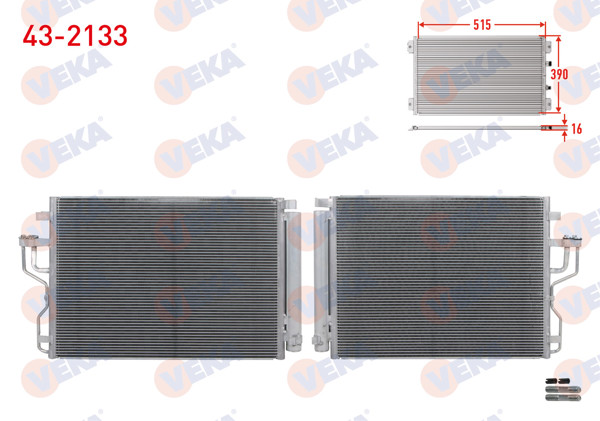 VEKA 43-2133 | Klima Radyatörü Hyundai Ix35 (Lm) 2.0 CRDI (Kore Uretımı) 2010 -