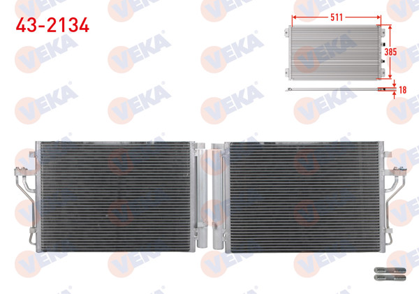 VEKA 43-2134 | Klima Radyatörü Hyundai Ix35 (Lm) 2.0 CRDI (Cek Cum. Uretımı) 2010 -