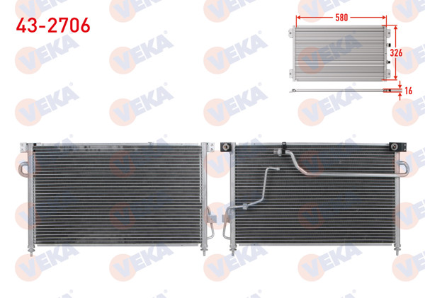 VEKA 43-2706 | Klima Radyatörü Mazda 626 IV (Ge) 2.0İ 1992-1997