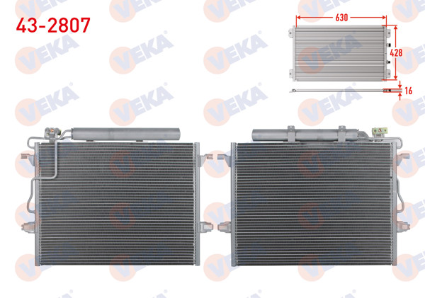 VEKA 43-2807 | Klima Radyatörü Mercedes E200 W211 2002 -