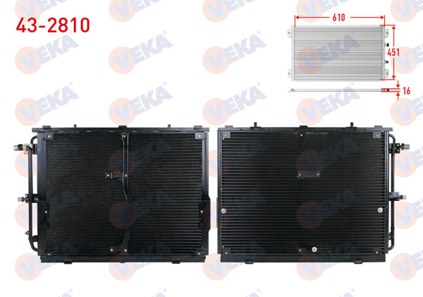VEKA 43-2810 | Klima Radyatörü Mercedes S Serisi (W140) S 300-S 500-S 600 1991-1998