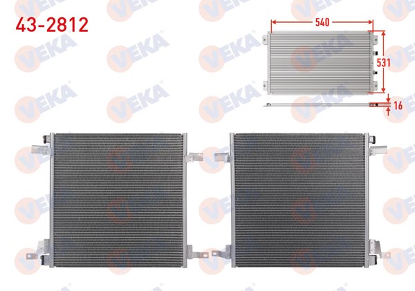 VEKA 43-2812 | Klima Radyatörü Mercedes M Serisi (W163) Ml 230 1998-2005