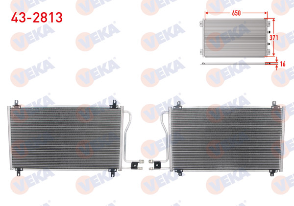 VEKA 43-2813 | Klima Radyatörü Mercedes Sprinter 2T (901,902) 208 CDI 1995-2006
