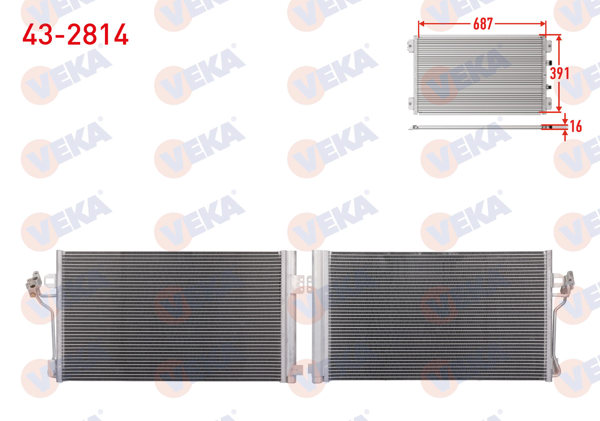 VEKA 43-2814 | Klima Radyatörü Mercedes Viano (W639) 2.0 CDI 2003-2014