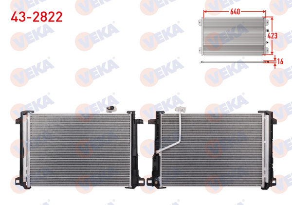 VEKA 43-2822 | Klima Radyatörü Mercedes C Class (W204) C 180 2007-2014
