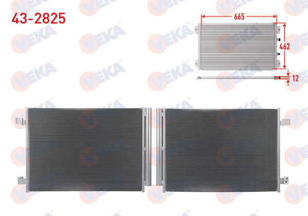 VEKA 43-2825 | Klima Radyatörü Mercedes C Serisi (W206) C180, C200, C200 4-Matic, C200d 2021 -