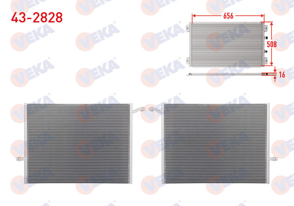 VEKA 43-2828 | Klima Radyatörü (Ek Su Radyatörü) Mercedes (W213)