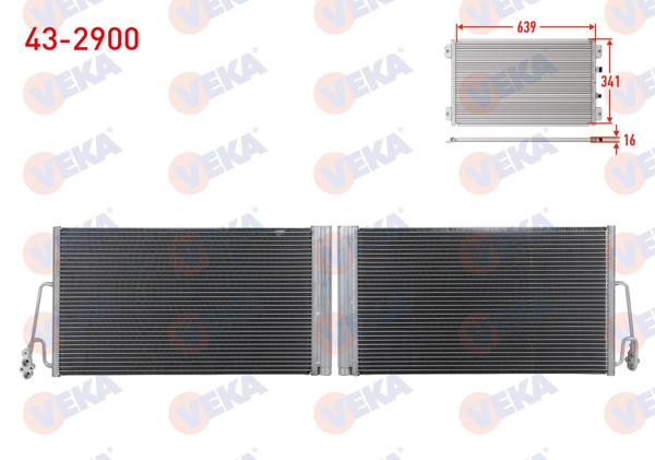 VEKA 43-2900 | Klima Radyatörü Mini (R50,R53) Cooper 1.6 2001-2006