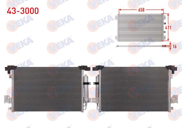 VEKA 43-3000 | Klima Radyatörü Mitsubishi Lancer VIII 1.5 2008 -