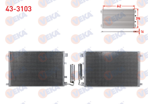 VEKA 43-3103 | Klima Radyatörü Nissan Qashqai (J10) 1.6İ At / Mt 2007-2014