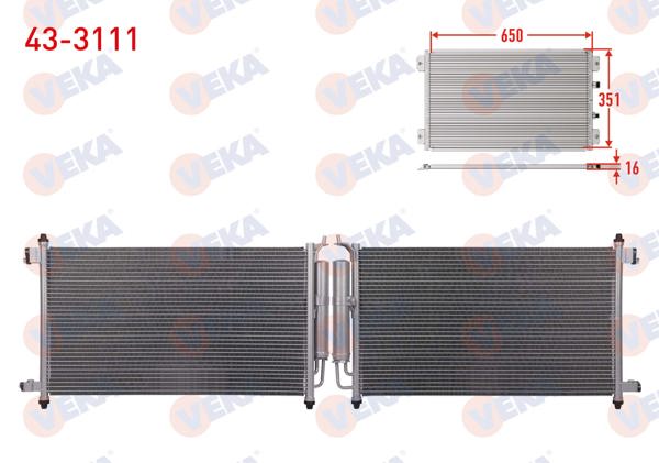 VEKA 43-3111 | Klima Radyatörü Nissan Juke 1.6İ 2010 -