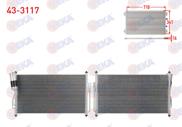 VEKA 43-3117 | Klima Radyatörü Nissan Almera 1.5, 1.6 2006 -