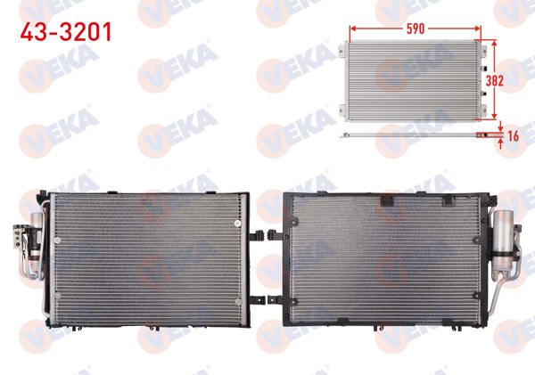 VEKA 43-3201 | Klima Radyatörü Opel Corsa C 1.4 M-T 2001-2006