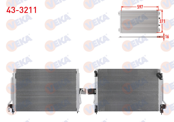 VEKA 43-3211 | Klima Radyatörü Opel Astra F 1.4İ 1991-1998